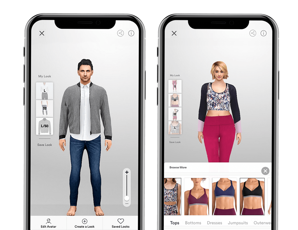 Virtual fitting room concept Royalty Free Vector Image